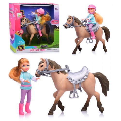 Кукла с лошадкой в коробке